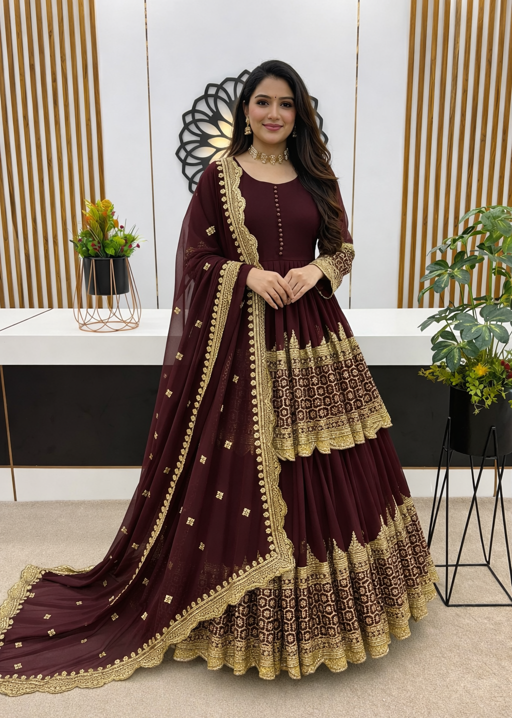 Shriwal Regal Sequence Georgette Lehenga Set (2 Colours)