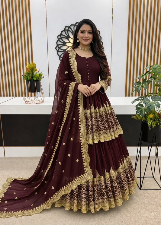 Shriwal Regal Sequence Georgette Lehenga Set (2 Colours)