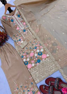 Shriwal Noorie Chinon Silk Palazzo Set(4 Colours)