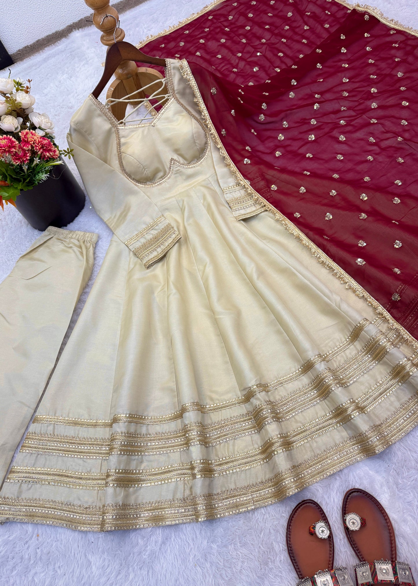 Shriwal Nurani Flare Anarkali Set (2 colours)