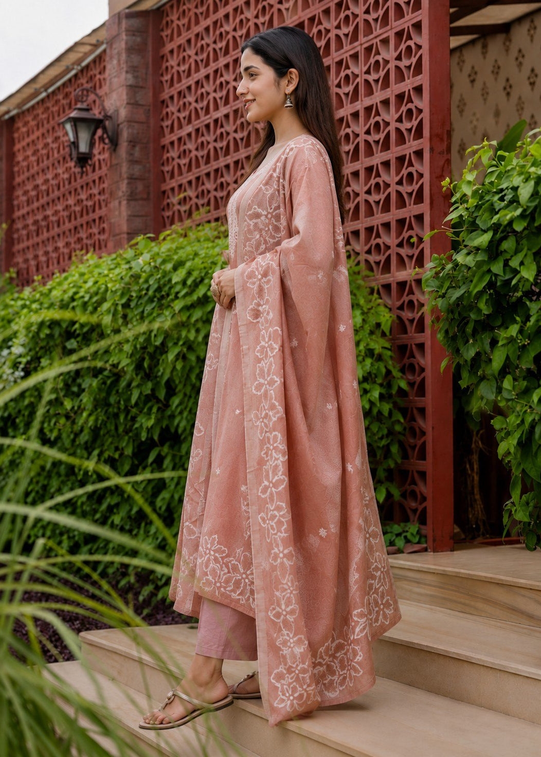 Shriwal Meher Gul Cotton Floral Embroidered Suit Set