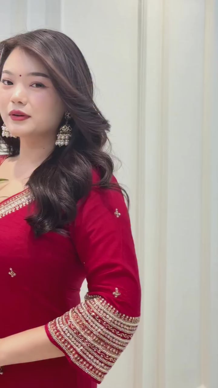 Shriwal The pure berry berry  silk kurta