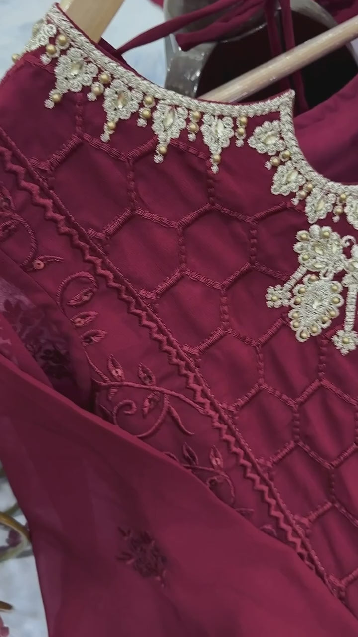 Shriwal Royal Hexa Diamond Embroidered Palazzo Set( 2 colours)